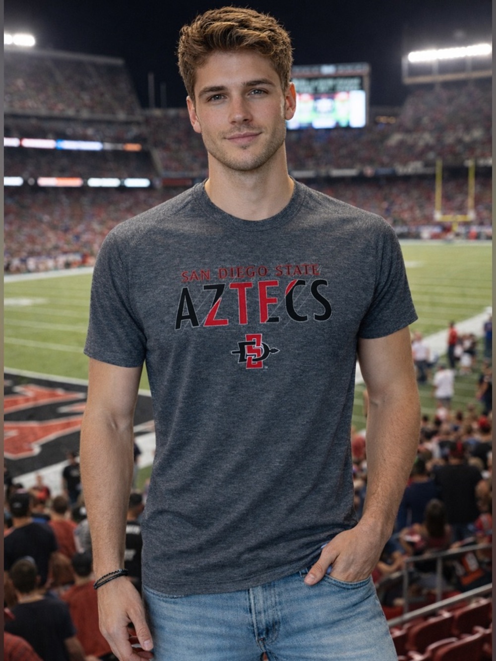 Champion | San Diego State Aztecs Tee Gray NCAA SDSU Graphic T-Shirt